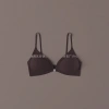 Dark brown bras without steel rings, comfortable and breathable women's underwear details Picture